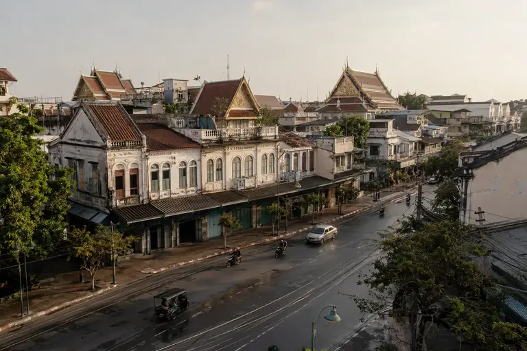 Atmospheric view across Bangkok Old Town